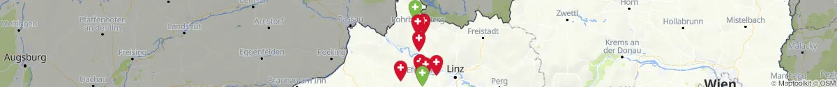 Kartenansicht für Apotheken-Notdienste in der Nähe von Kleinzell im Mühlkreis (Rohrbach, Oberösterreich)